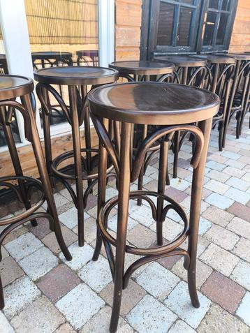 Prachtige Thonet Stijl Barkrukken bruin cafe 4 stuks! beschikbaar voor biedingen
