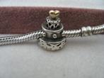 Pandora bedel taart met gouden hartje op, 1 bedel, Ophalen of Verzenden, Zilver, Pandora