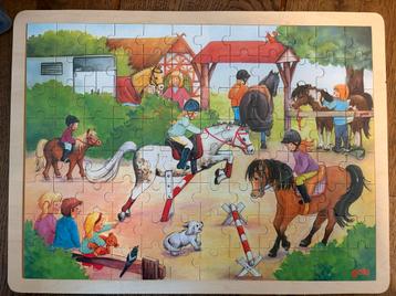 Houten Puzzel - Paardenfan - 96 Stukjes beschikbaar voor biedingen