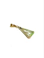 14k gouden hanger met een groene steen, Overige voorstellingen, ., Ophalen of Verzenden, Zo goed als nieuw