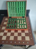 Luxe schaakbord met. Schaakpionnenset, Hobby en Vrije tijd, Gezelschapsspellen | Bordspellen, Ophalen, Gebruikt
