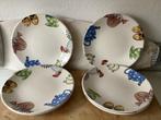 6 maal gave boterham bordjes van Alie Kruse-Kolk, Ophalen of Verzenden, Porselein, Overige stijlen, Bord(en)