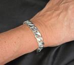 Zilveren platte gourmet armband met lobsterslot. 2025/553., ., Nieuw, Ophalen of Verzenden, .