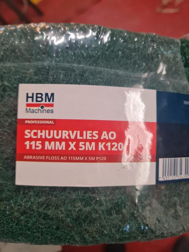 HBM Schuurvlies AO 115mm x 5m K120, Doe-het-zelf en Verbouw, Gereedschap | Schuurmachines, Nieuw, Vlakschuurmachine, Minder dan 600 watt
