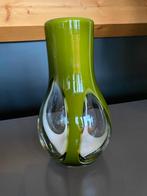 Glazen vaas, groen, vintage/murano/space age., Antiek en Kunst, Ophalen of Verzenden