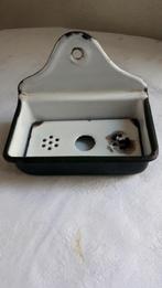 EMAILLE ZEEPBAKJE JAREN 40 (DONKERGROEN), Antiek en Kunst, Antiek | Emaille, Ophalen of Verzenden