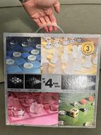 4-in-1 glazen spelenset – compleet, Hobby en Vrije tijd, Gezelschapsspellen | Bordspellen, Ophalen of Verzenden, Gebruikt
