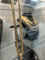 14k Gouden Vossenstaart Ketting met Faro Hanger, Ophalen of Verzenden, Nieuw, Goud, Met hanger