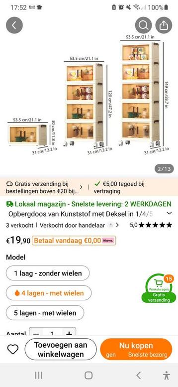 Opbergdoos Kunststof met 2 deurtjes. beschikbaar voor biedingen