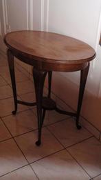 Hoge oude ovale massief eiken salontafel Lodewijk XV stijl, Ophalen