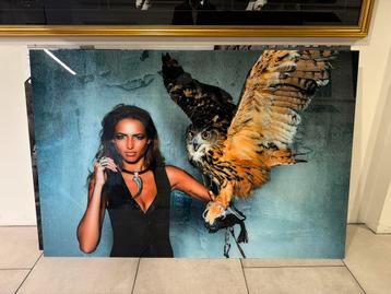 Schilderij Vrouw met Uil - Incl. Certificaat beschikbaar voor biedingen