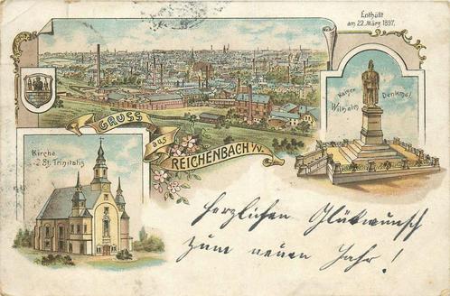 (701-274-015) Reichenbach i V Litho, Verzamelen, Ansichtkaarten | Buitenland, Duitsland, Verzenden