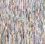 Tehos - original abstract collage on canvas -  Autumn leaves, Antiek en Kunst, Kunst | Schilderijen | Modern, Verzenden