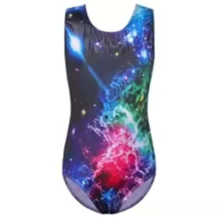 Turnpakje Galaxy 116 122 128 134 140 146 152 blauw, Sport en Fitness, Turnen, Nieuw, Turnpak(je), Kindermaat 122 t/m 140, Blauw