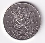 2 1/2 Gulden 1964 met Patina en Randtikje, Koningin Juliana, Verzenden, Zilver, Losse munt