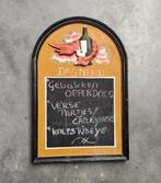 Vintage houten menu bord, Ophalen, Gebruikt, Reclamebord