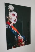 Plexiglas schilderij japans design dame 80 x 120 cm, Ophalen of Verzenden