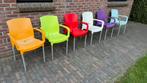 6 fleurige stoelen prijs per stuk., Ophalen, Gebruikt, Kunststof