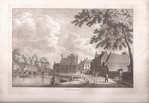 Nieuwersluis aan de Vecht Kopergravure Bendorp ca. 1790, Antiek en Kunst, Kunst | Etsen en Gravures, Ophalen of Verzenden