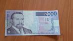 Bankbiljet 2000 Belgische frank, Ophalen of Verzenden