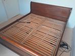 Eikenhouten bed 190x200 elektrisch, Ophalen, Gebruikt, Eenpersoons, 200 cm