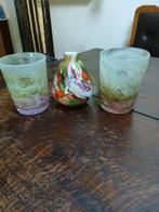 Fidrio vazen., Huis en Inrichting, Woonaccessoires | Vazen, Ophalen of Verzenden, Minder dan 50 cm, Groen, Glas