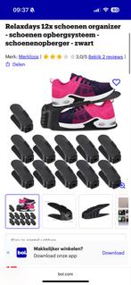 12x Schoenen Organizer - Schoenenopberger - Zwart, Ophalen of Verzenden