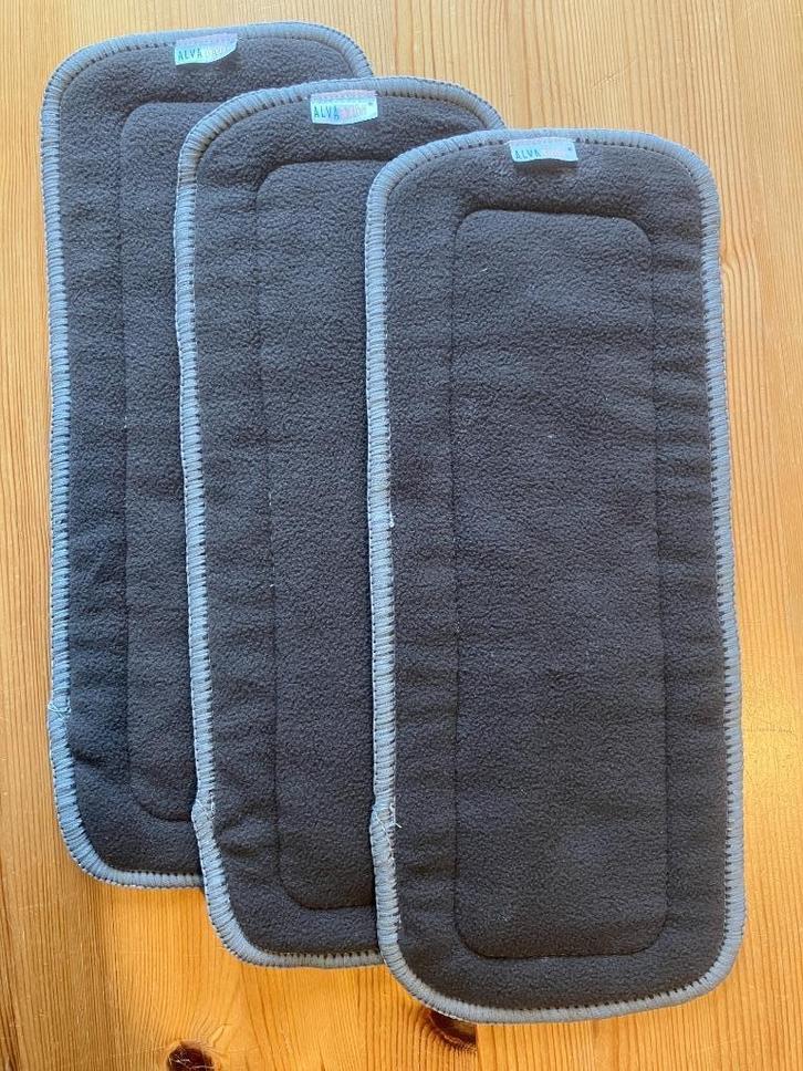 Luier booster – 5 laags houtskool bamboe - Alvababy - 3x, Kinderen en Baby's, Badjes en Verzorging, Zo goed als nieuw, Overige typen