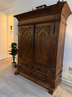 Antieke eikenhouten linnenkast, 18e/19e eeuw, Ophalen of Verzenden