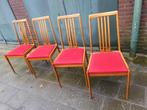 Vintage stoelen 4 stuks, Huis en Inrichting, Stoelen, Gebruikt, Ophalen