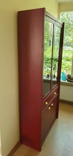 Vitrinekast met 2 dichte en 2 glazen deuren, Huis en Inrichting, Kasten | Vitrinekasten, Ophalen, Gebruikt, 100 tot 150 cm, 150 tot 200 cm