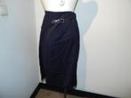 Pauw Amsterdam donker blauwe wikkel rok leren riem 2/M, Kleding | Dames, Rokken, Maat 38/40 (M), Pauw, Zo goed als nieuw, Knielengte