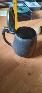 Vintage Tinnen Bierpul met Deksel, Antiek en Kunst, Antiek | Tin, Ophalen of Verzenden