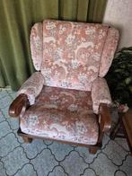 Vintage salon ( 2 eenzits en grote bank en voetbankje), Huis en Inrichting, Banken | Bankstellen, Ophalen of Verzenden, 75 tot 100 cm