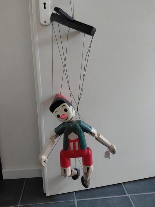 Oude houten pinocchio marionet, Antiek en Kunst, Curiosa en Brocante, Ophalen of Verzenden