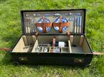 Picknick koffer antiek set vintage, Ophalen of Verzenden, Gebruikt