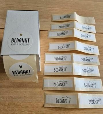 Stickers Bedankt beschikbaar voor biedingen