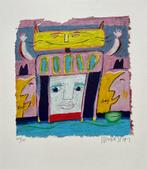 Zeefdruk Wouter Stips op passe-partout, Antiek en Kunst, Verzenden