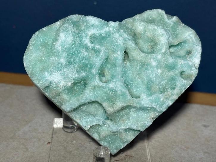 Hemimorfiet Hart - druzy-Zeldzaam Mineraal, Verzamelen, Mineralen en Fossielen, Mineraal, Ophalen of Verzenden