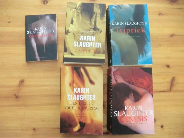 Karin Slaughter – 5 thrillers boeken oa Onbegrepen,Triptiek, Boeken, Thrillers, Gelezen, Ophalen of Verzenden