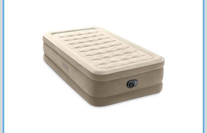 NIEUW! Intex Ultra Plush luchtbed ingeb. Pomp 1 pers €30,99, Caravans en Kamperen, Luchtbedden, Nieuw, 1-persoons, Ingebouwde pomp