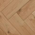 Eiken visgraat rustiek licht bruin geolied 50 m2, Doe-het-zelf en Verbouw, Hout en Planken, Ophalen, Minder dan 25 mm, Eiken, Nieuw