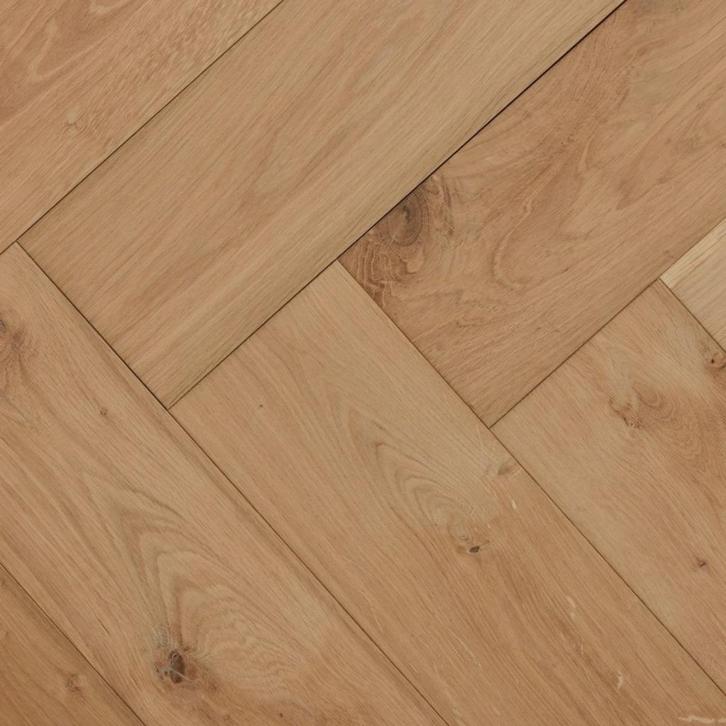 Eiken visgraat rustiek licht bruin geolied 50 m2, Doe-het-zelf en Verbouw, Hout en Planken, Nieuw, Plank, Eiken, Minder dan 200 cm