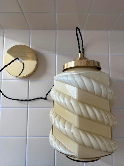 Prachtige Franse skyscraper, hanglamp, antieke lamp, vintage, Antiek en Kunst, Antiek | Lampen, Ophalen of Verzenden