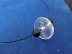 Black choker- spang + Handblowed Kristal Glass Beads, Verzenden, Zwart, Nieuw, Overige materialen