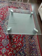 Glazen Salontafel, Huis en Inrichting, Tafels | Salontafels, Ophalen, Gebruikt, 100 tot 150 cm, Vierkant