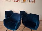 Donkerblauwe Eetkamerstoelen - Set van 4, Huis en Inrichting, Stoelen, Gebruikt, Blauw, Ophalen of Verzenden, Metaal