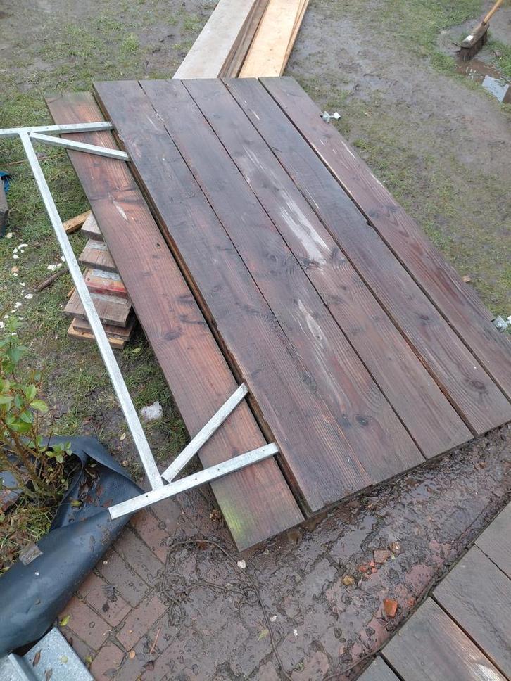 2 schuttingdeuren 1,5m x 2m, Tuin en Terras, Schuttingen, Gebruikt, IJzer, 1 tot 2 meter, Minder dan 3 meter, Ophalen