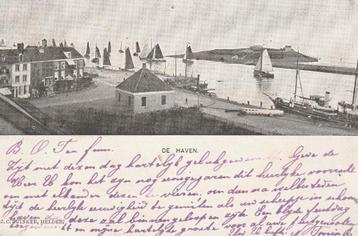 Den Helder Mooie Zeer Oude Gelopen Kaart uit1901 De Haven. beschikbaar voor biedingen