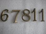Kleine Huisnummers van Koper - 6/9 - 7 - 8 - 11 / 5 cm, Verzenden